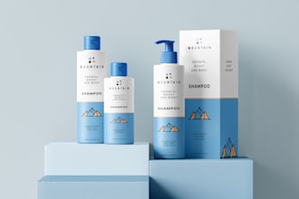 create premium label design and packaging design for skincare, cosmetic