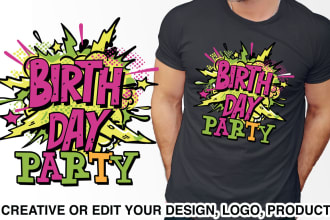 do creative or redraw your tshirt design, logo, product fast