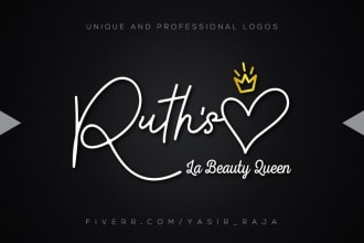 design stunning feminine scripted or signature logo