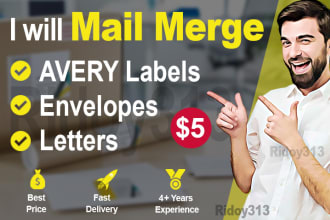 mail merge for avery mailing labels, letters, envelopes