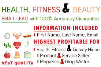 find leads for fitness and beauty product and services