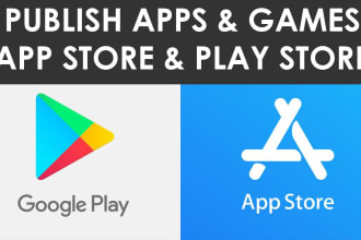 publish apps or games on your app store and google play