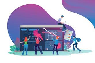 make design a flat style illustration for web