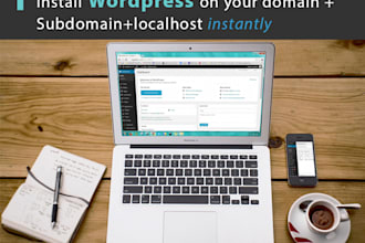 install wordpress on domain , subdomain and on localhost