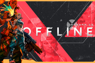 design whole twitch channel overlay and twitch screens