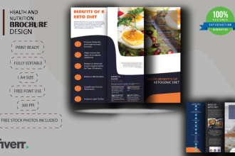 design medical and nutrition brochures, ebook, blogposts