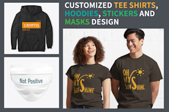 design unique and professional tee shirts, hoodies and caps