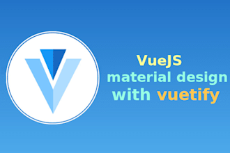 create vue js front end with material design using vuetify