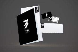 design modern business card, letterhead and invoice