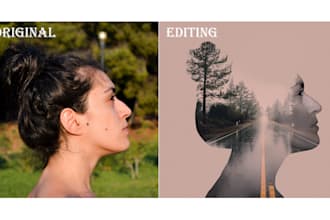 create an artistic double exposure portrait