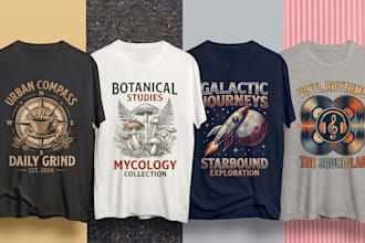 design custom graphic tshirts for print on demand, etsy, and merch