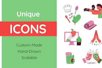 design and illustrate icons for mobile websites and apps