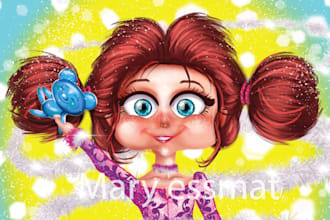 draw a cute children book or cartoon character
