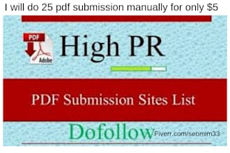 do 25 pdf submission  manually