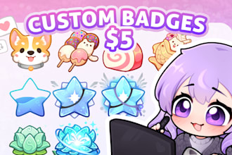 draw custom sub and bit badges for twitch youtube kick discord