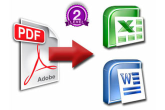 convert PDF to excel , word or csv