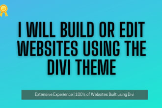 build your wordpress website using the divi theme