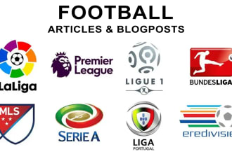 write an article or blog post on football or soccer as your content writer