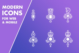 create modern icon sets for web and mobile