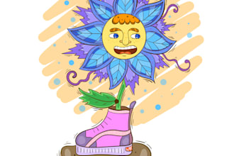 draw cartoon vector illustration