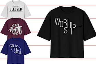 do minimalist trendy christian t shirt design