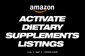 activate your dietary supplement listings with coa, gmp certifications