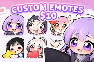 draw custom emotes for twitch youtube kick discord