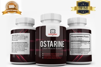 supplement label design health nutrition fitness for amazon