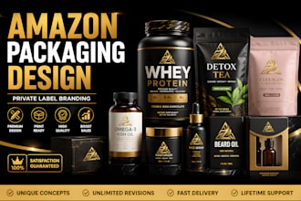 design amazon product packaging and private label branding