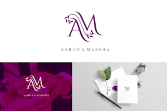 design elegant wedding logo, monogram or initials design