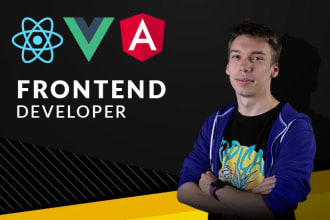 be frontend developer vue, react, angular,  node js