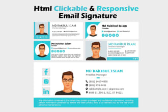 create HTML email signatures or clickable email signature