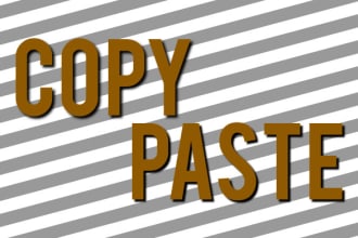do copy paste, typing, data entry, PDF to excel conversion