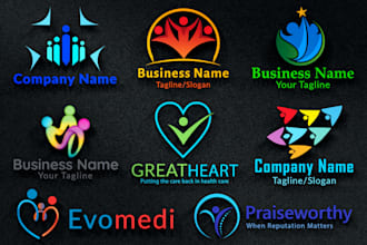 design abstract  human, bonding, unity logo