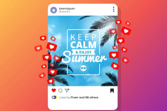 design amazing posts for instagram, facebook, twitter etc