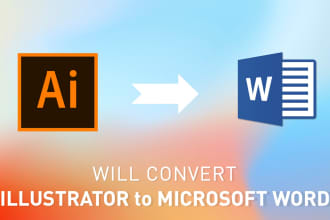 convert adobe illustrator to microsoft word