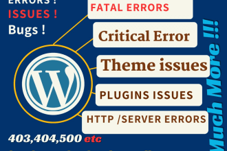 fix all wordpress errors, bugs and issues