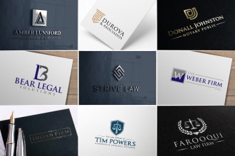 do modern minimalist attorney,legal and law firm logo