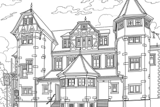 draw line drawing for coloring book