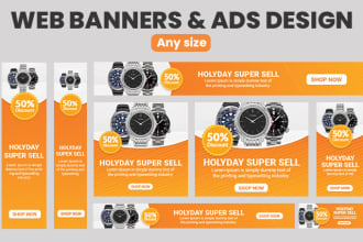 design web banners, google ads, cover or adwords