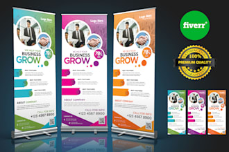 design eye catching roll up banner in 24 hours