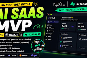 build an ai saas mvp using nextjs and supabase