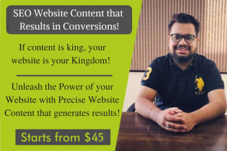 be your SEO website content writer