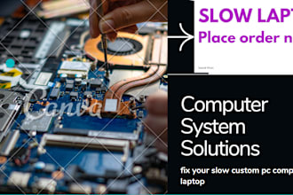 resolve slow laptop, system, pc issue