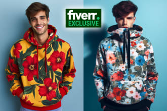 create floral patterns for hoodie sweaters and baby clothing for printify