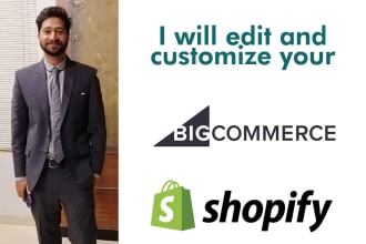 edit and customize your bigcommerce or shopify store