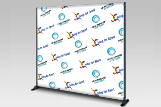 design a clean backdrop,step and repeat banner within 3hours