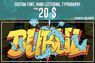create a hand lettering typography custom font