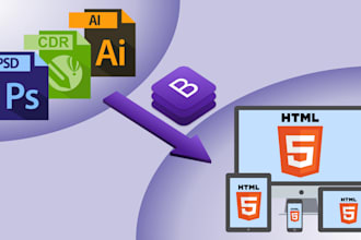 convert psd to responsive html