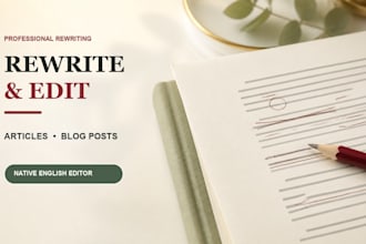 rewrite and edit your article or blog post